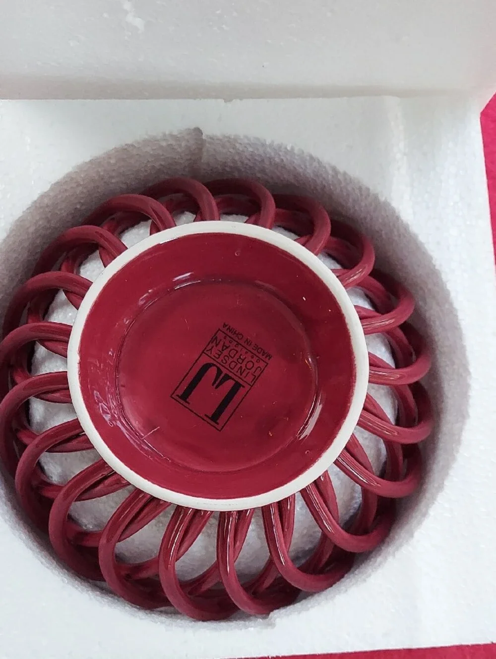 Lindsey Jordon ~Red Ceramic Decorative Bowl